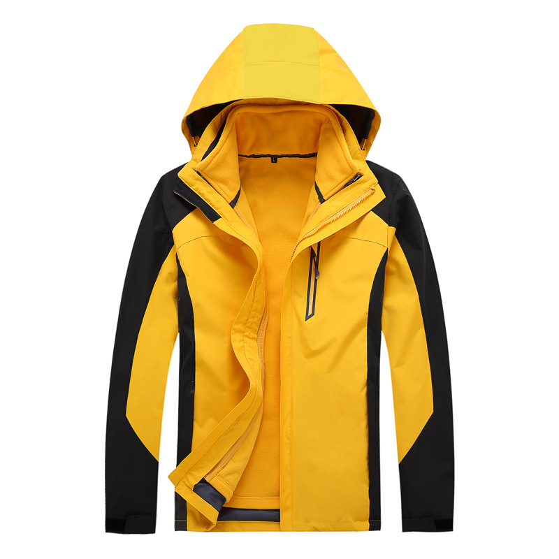 男款抓絨內膽兩件套無標支持繡logo新款沖鋒衣定做